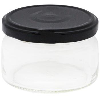 TO-82 Round Transparent Glass Jar 250ml
