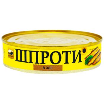 Шпроти Аквамир в олії 160г - купити, ціни на Таврія В - фото 1