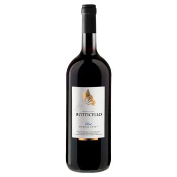 Вино Botticello Red Medium Sweet червоне напівсолодке 10,5% 1,5л - купити, ціни на ULTRAMARKET - фото 1