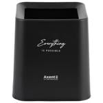 Axent Black Square Tabletop Waste Bin