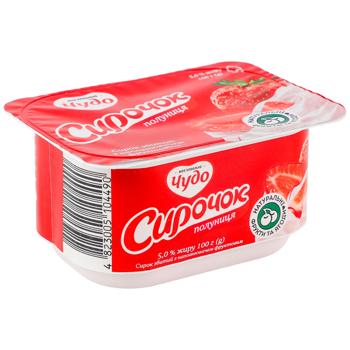 Творожок Чудо взбитый клубника 5% 100г - купить, цены на Чудо Маркет - фото 2