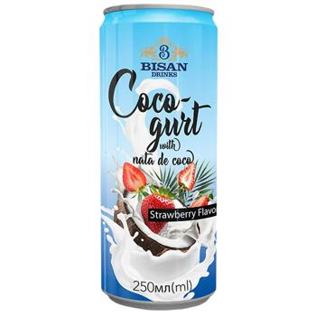 Напій Bisan Drinks Cocogurt з ароматом полуниці 250мл - купити, ціни на Чудо Маркет - фото 1