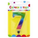 Party Favors Digit 7 Colored Cake Candle 9cm