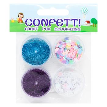 Zed Colored Glitter and Sequins Creativity Set 4pcs