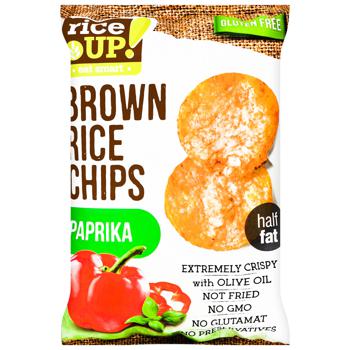 Rice Up! Paprika Brown Rice Chips 60g - buy, prices for METRO - photo 1