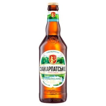 Zakarpatske Original Light Beer 4% 0.5l - buy, prices for METRO - photo 1