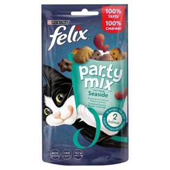 Felix Party Mix Ocean Cat Snack with Salmon, Trout and Pollock 60g - buy, prices for COSMOS - photo 1