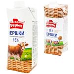 Вершки Ферма рідкі ультрапастеризовані 15% 505г