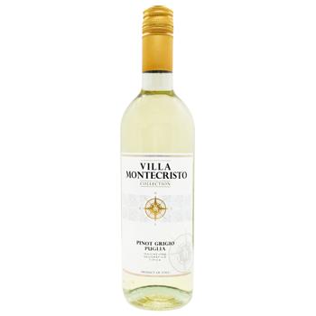 Villa Montecristo Pinot Grigio White Dry Wine 12% 0.75l - buy, prices for Tavria V - photo 1