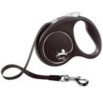 Повідець-рулетка Flexi Black Design зі стрічкою M до 25кг 5м чорний