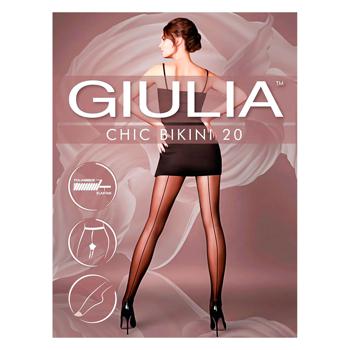 Колготи Giulia Chic Bikini nero жіночі 20ден 4р - купити, ціни на МегаМаркет - фото 1