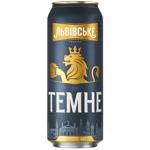 Пиво Львівське Лев темне 4,7% 0,48л