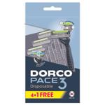 Dorco Pace Disposable Men's Razor 3 Blades 5pcs