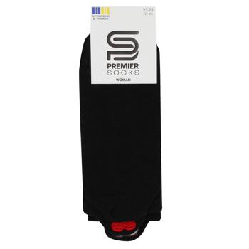 Шкарпетки жіночі Premier Socks з вишитим серцем позаду короткі р.23-25 чорний/білий - купити, ціни на NOVUS - фото 2