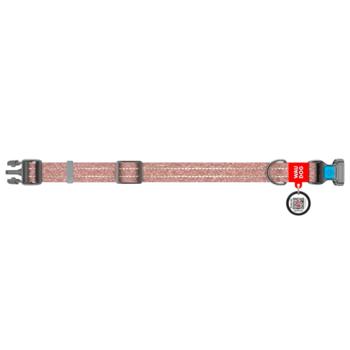 Waudog Re-Cotton Reflective Dog Collar with QR Passport 25-35cm/15mm Brown - buy, prices for MasterZoo - photo 2