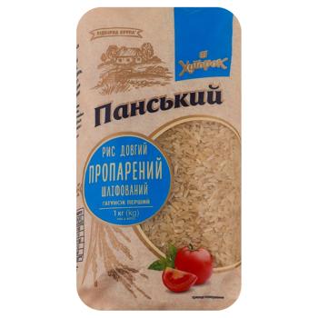 Рис Хуторок Панский длинный шлифованный пропаренный 1кг