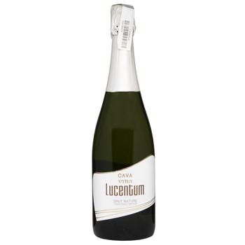 Вино игристое Lucentum Cava Brut Nature белое брют 12,5% 0,75л - купить, цены на КОСМОС - фото 1