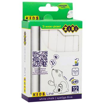 Мел белый ZiBi Kids Line квадратный 12шт - купить, цены на ULTRAMARKET - фото 2
