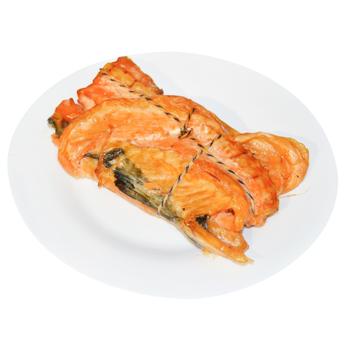 Лосось хребет горячего копчения