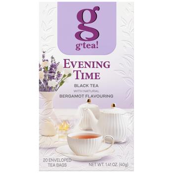 G'tea! Evening Time Black Tea with Bergamot 2g*20pcs - buy, prices for MegaMarket - photo 1