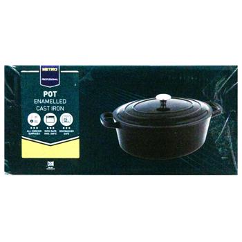 Metro Professional Black Cast Iron Oval Casserole 35cm 7.9l - buy, prices for - photo 3