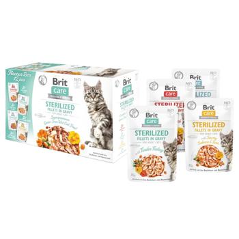 Набір вологих кормів Brit Care Flavour Box для стерилізованих котів 12шт х 85г - купити, ціни на MasterZoo - фото 1