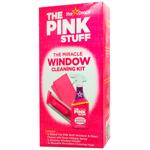 Чистячий засіб для миття вікон The Pink Stuff з серветкою та щіткою 850мл