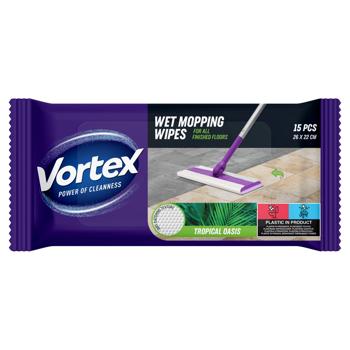 Серветки вологі Vortex Тропічний оазис для підлоги 15шт - купити, ціни на - фото 2