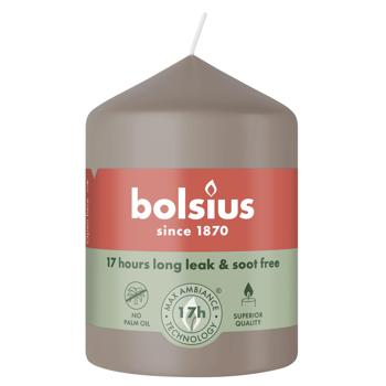 Свічка Bolsius сіра 80/58 - купити, ціни на КОСМОС - фото 1