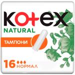 Kotex Natural Normal Tampons 16pcs