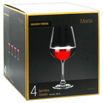 Glass Marta for wine 4pcs 460ml Czech republic - buy, prices for Auchan - photo 2