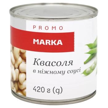 Marka Promo White Beans in Delicate Sauce 420g - buy, prices for NOVUS - photo 1