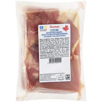 Auchan Chilled Broiler Chicken Thigh Fillet - buy, prices for Auchan - photo 1