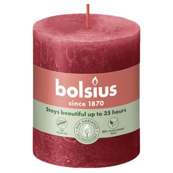 Bolsius Rustic Delicate Red Candle 80/68 - buy, prices for COSMOS - photo 1
