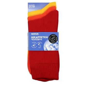 Novus Bright Mix Set of Long Men's Socks s.27-29 3 Pairs
