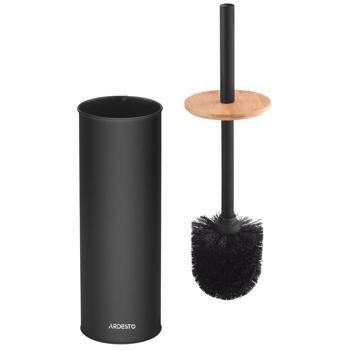 Ardesto Minimalism Black Toilet Brush with Stand 9.5*27.5/38cm - buy, prices for - photo 2