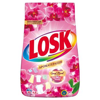 Пральний порошок Losk Color Ароматерапія Ефірні масла та аромат малазійської квітки автомат 4,5кг