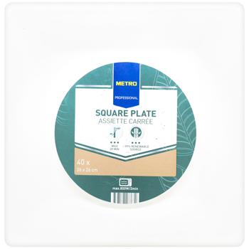 Тарілка Metro Professional квадратна 26х26см 40шт - купити, ціни на METRO - фото 2