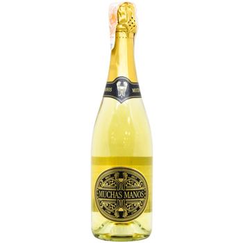 Muchas Manos Brut White Sparkling Wine 10.5% 0.75l - buy, prices for AlcoHub - photo 1