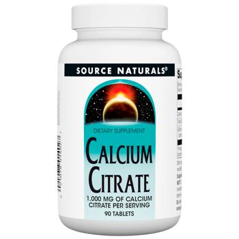 Source Naturals Calcium Citrate 1000mg 90 tablets