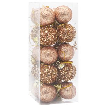 Украшения ёлочные бронзовые 20шт 3см - купить, цены на КОСМОС - фото 2