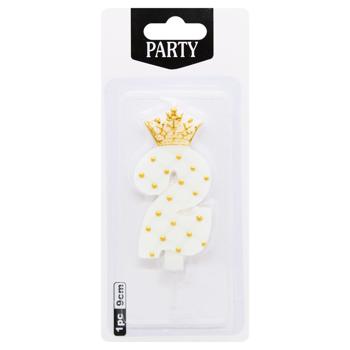 Свічка для торта Зед Корона Цифра 2 - купити, ціни на ЕКО Маркет - фото 1