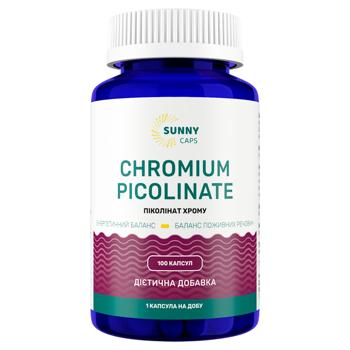 Хром Піколінат, Chromium Picolinat, Sunny Caps, 100 капсул - купить, цены на Biotus - фото 1