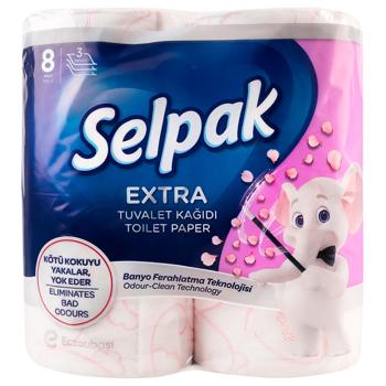 Selpak Extra White Toilet Paper 8pcs - buy, prices for Supermarket "Kharkiv" - photo 2