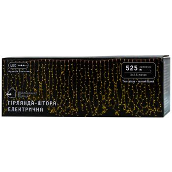 Гірлянда завіса 525 міні LED: ширина 3м 21 лінія по 2.5 метра 25 діодів 830-352 BONADI 1 шт - купить, цены на WINETIME - фото 1