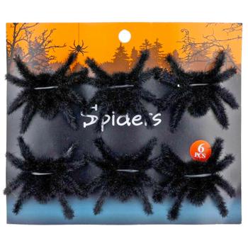 Set of Decorative Spiders 6pcs 70*65*20cm