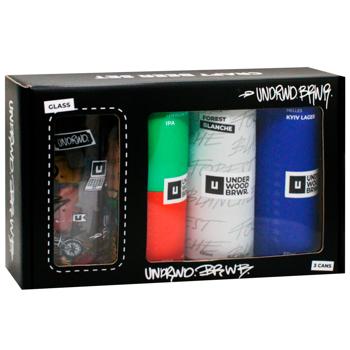 Underwood Brewery Culture Tasting Middle Set Unfiltered Beer Set 3pcs*0.33l + Glass - buy, prices for WINETIME - photo 2