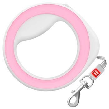 Waudog Round Roulette Leash with Reflective Tape XS-M Up to 40kg 2.9m Pink - buy, prices for MasterZoo - photo 1