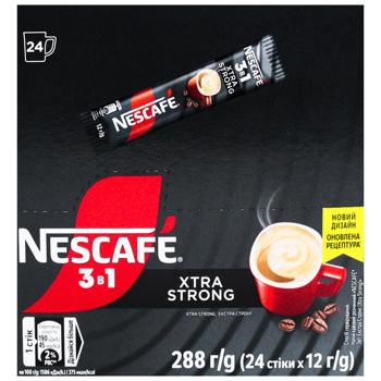 Напиток кофейный NESCAFÉ® 3-в-1 Xtra Strong растворимый в стиках 12г х 24шт - купить, цены на METRO - фото 4