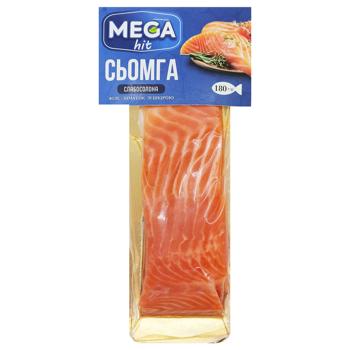 Семга Mega hit филе-кусок слабосоленая 200г - купить, цены на Чудо Маркет - фото 1
